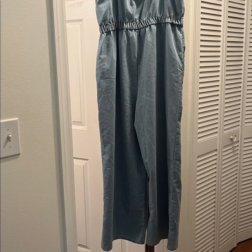 Indulge inStyle Light Blue Denim Jumpsuit - Picture 4 of 8